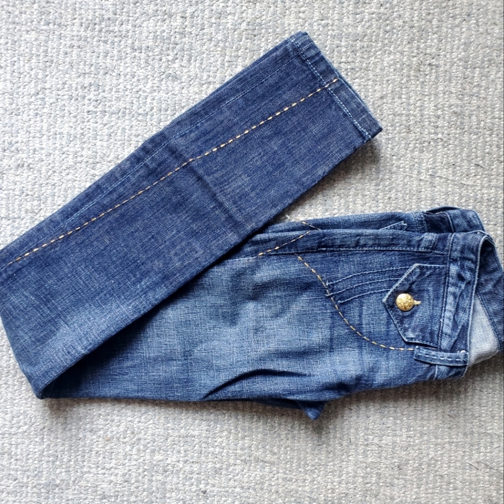 Marciano / Blue Denim Jeans with Gold Accents / Size 24